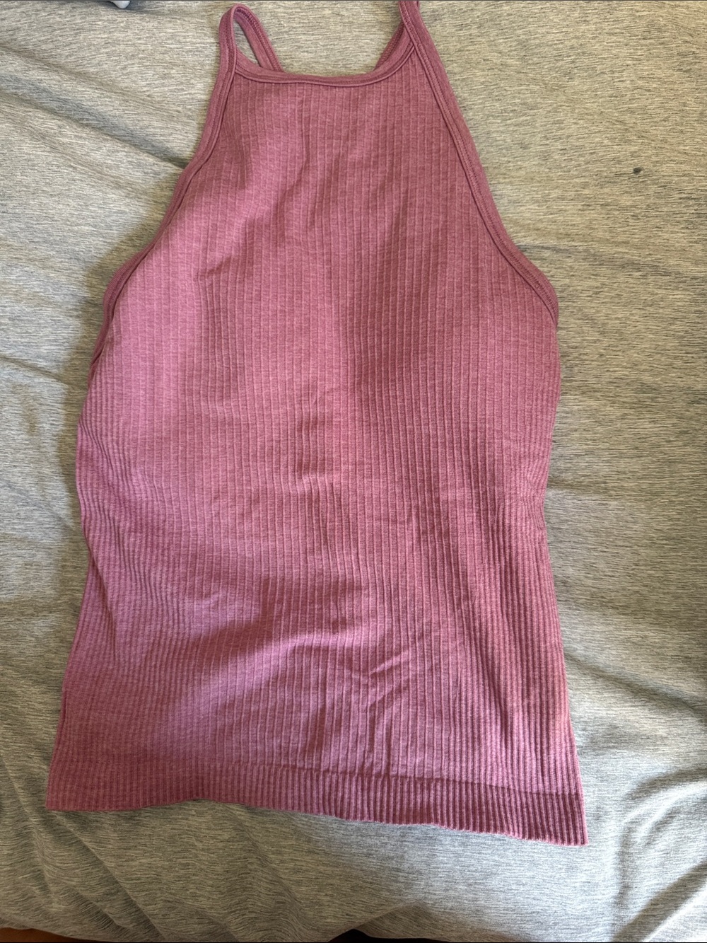 Lululemon Women's Ribbed Halter Tank Top — Dusty Rose